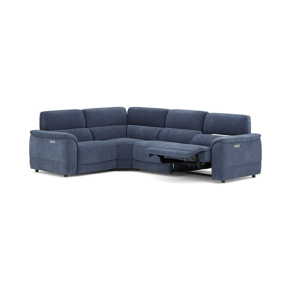 Phoenix Right hand Corner Electric Recliner Sofa with Adjustable Power Headrests in  Manhattan Navy Fabric 3