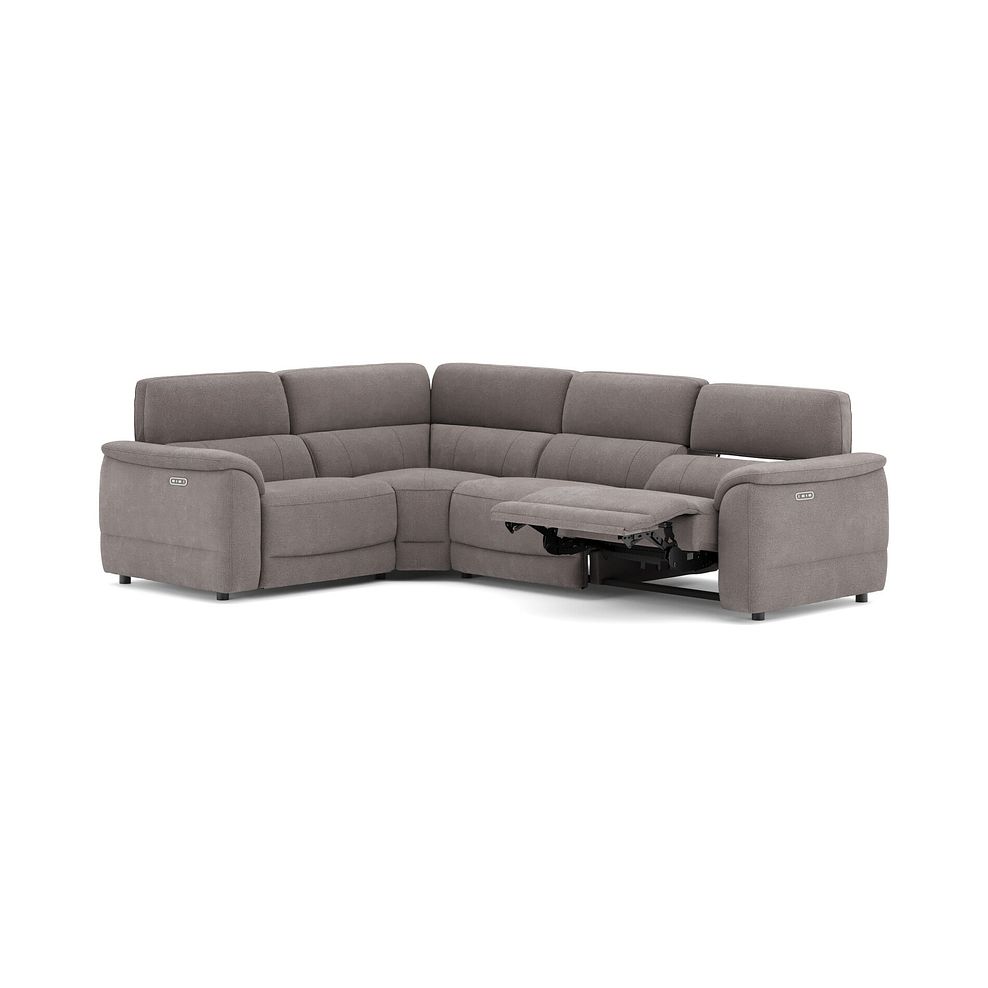 Phoenix Right hand Corner Electric Recliner Sofa with Adjustable Power Headrests in  Manhattan Nutmeg Fabric 3