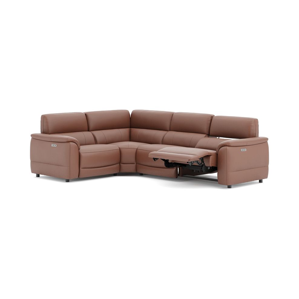 Phoenix Right hand Corner Electric Recliner Sofa with Adjustable Power Headrests in  Mocha Mousse Leather 3