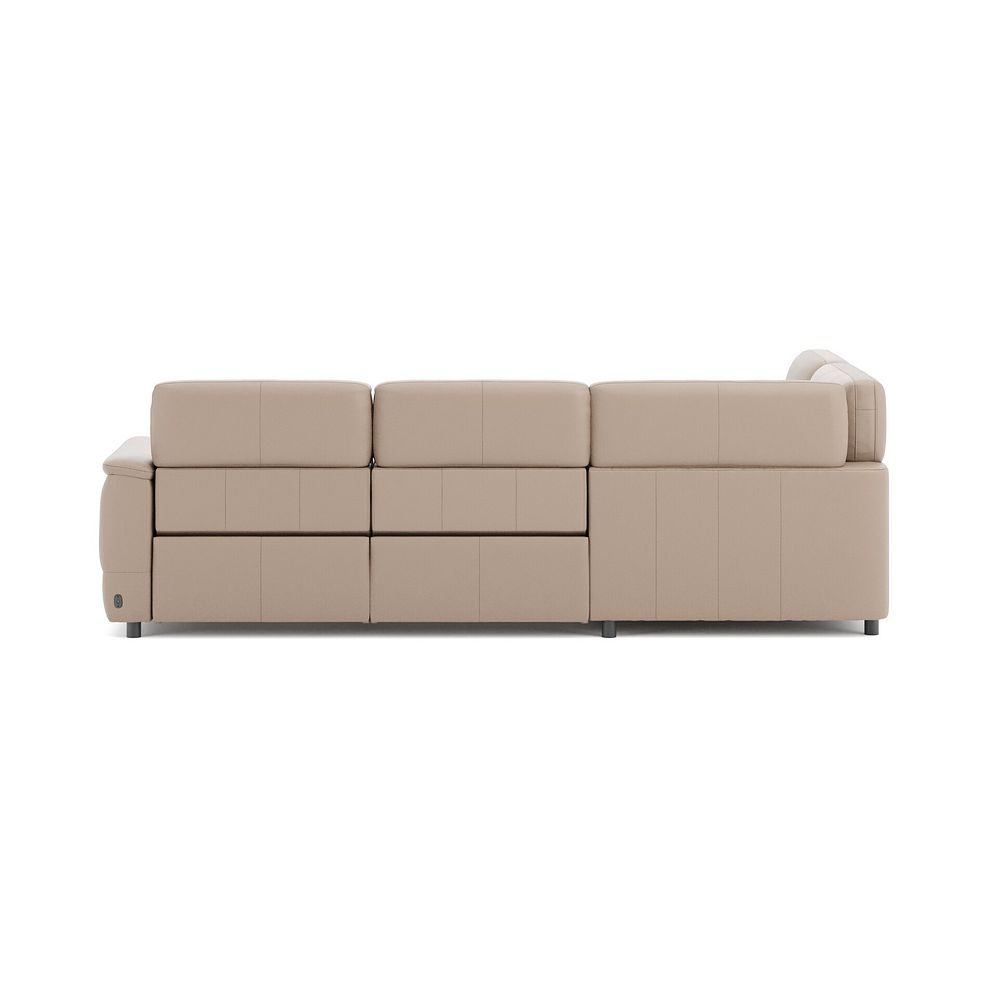Phoenix Right hand Corner Electric Recliner Sofa with Adjustable Power Headrests in  Mushroom Leather 6