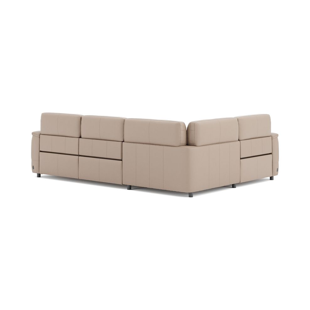 Phoenix Right hand Corner Electric Recliner Sofa with Adjustable Power Headrests in  Mushroom Leather 5