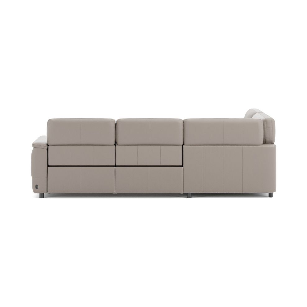 Phoenix Right hand Corner Electric Recliner Sofa with Adjustable Power Headrests in  Oyster Leather 6
