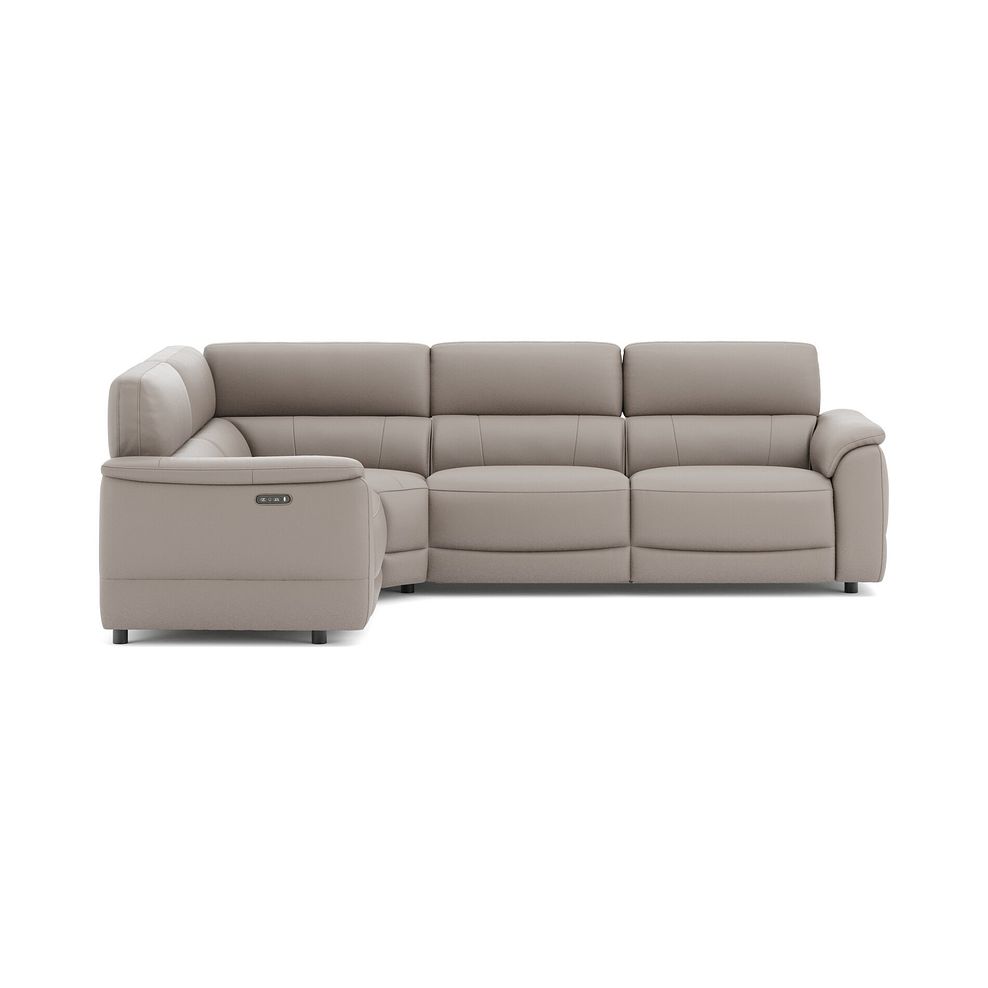 Phoenix Right hand Corner Electric Recliner Sofa with Adjustable Power Headrests in  Oyster Leather 2
