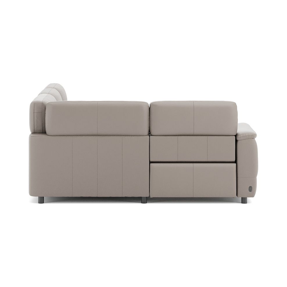 Phoenix Right hand Corner Electric Recliner Sofa with Adjustable Power Headrests in  Oyster Leather 4