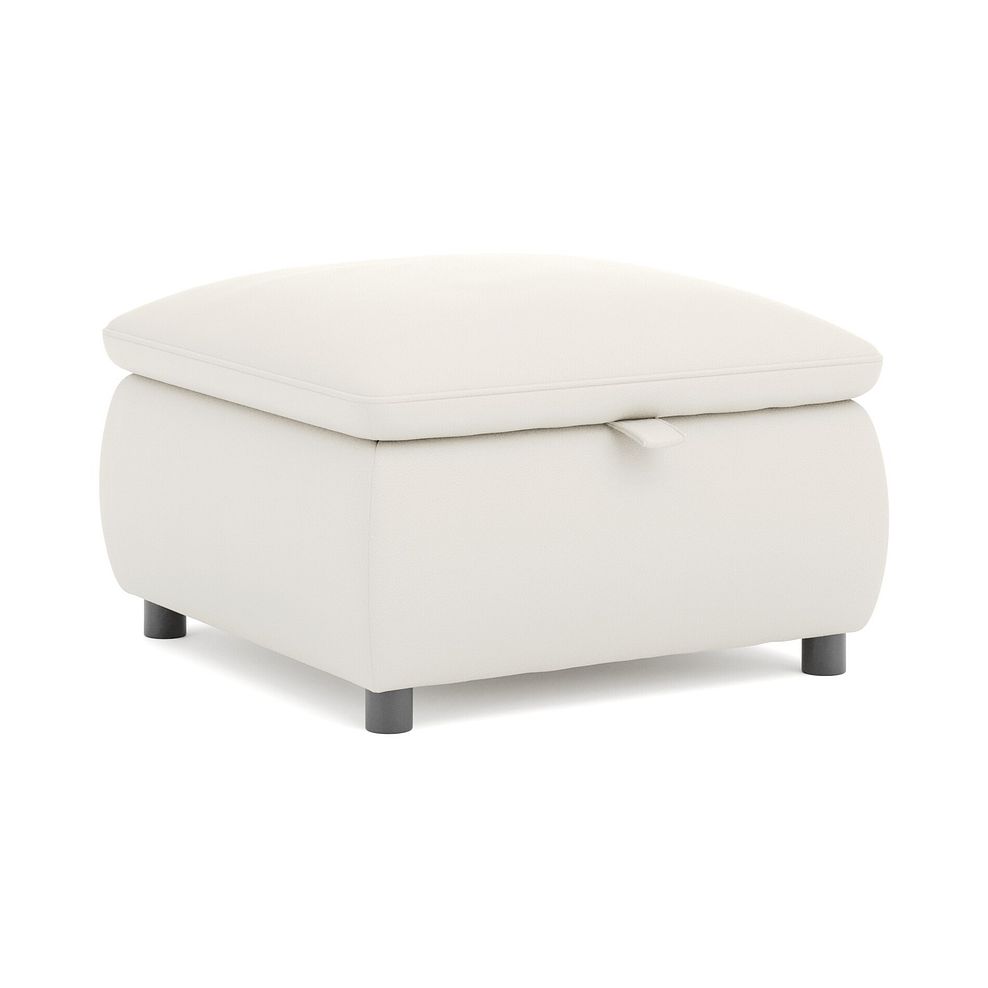 Phoenix Storage Footstool in Bone China Leather 1