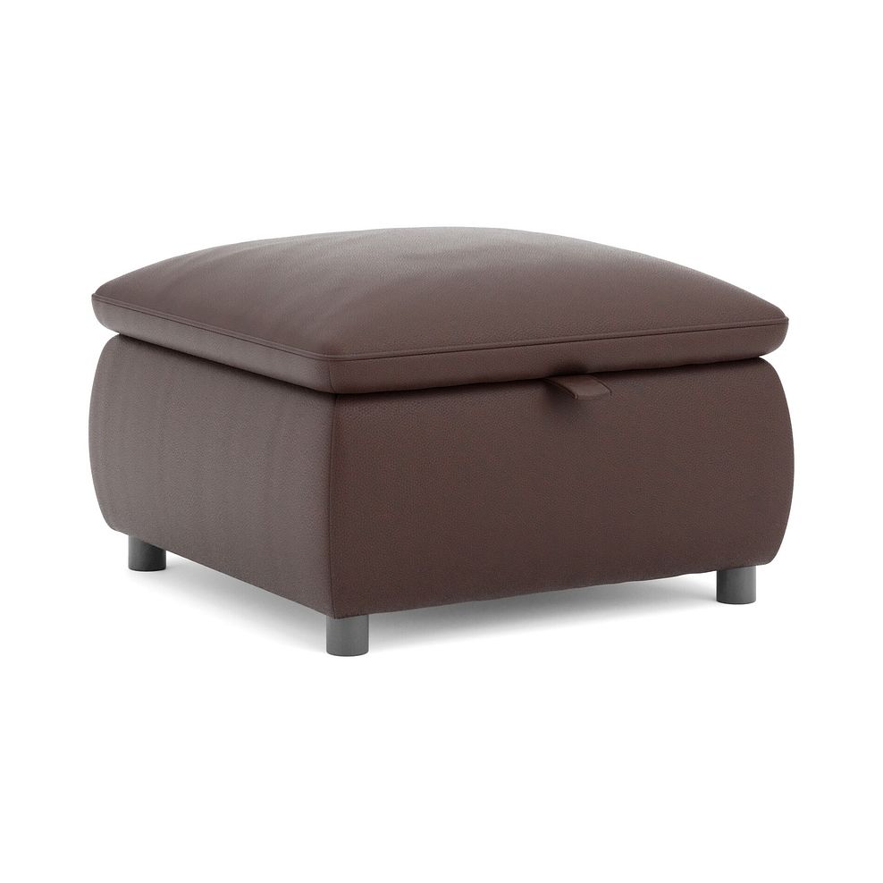 Phoenix Storage Footstool in Chestnut Leather 1
