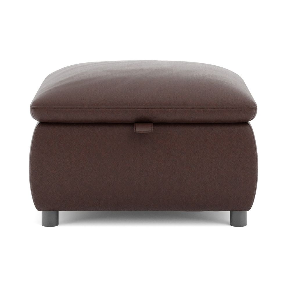 Phoenix Storage Footstool in Chestnut Leather 2