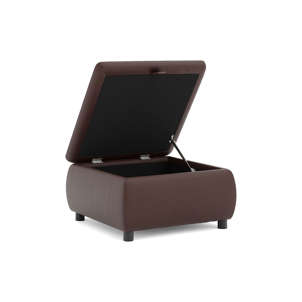 Phoenix Storage Footstool in Chestnut Leather 3