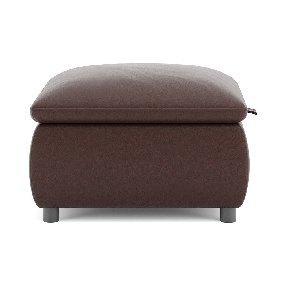 Phoenix Storage Footstool in Chestnut Leather 4