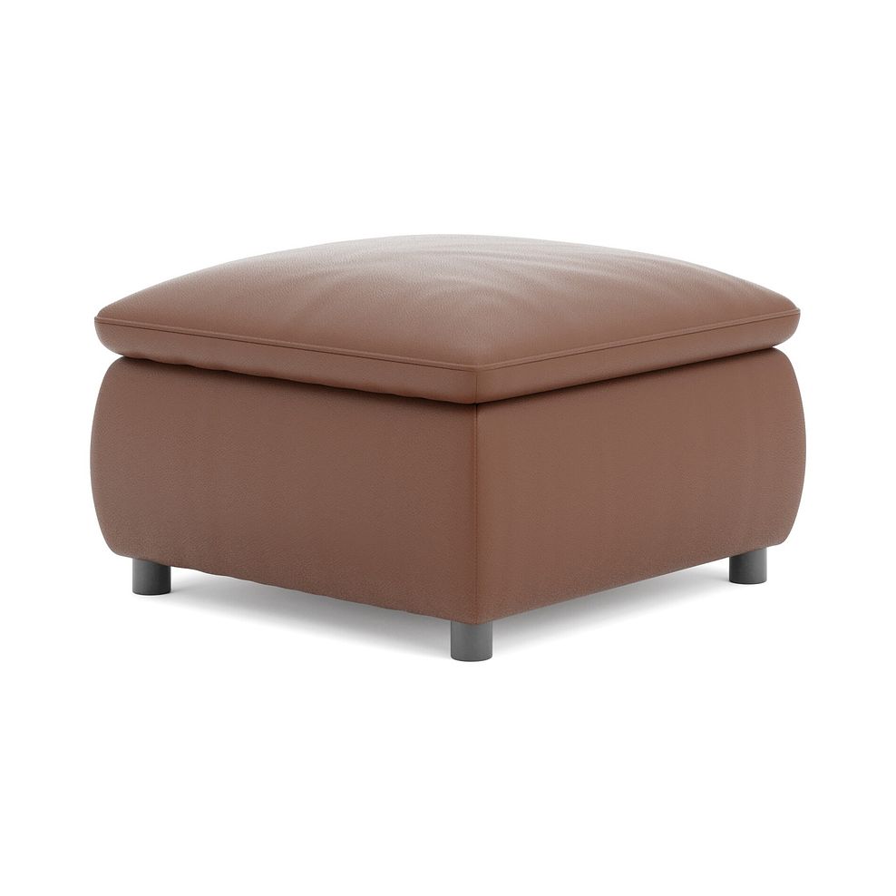 Phoenix Storage Footstool in Cognac Leather 5