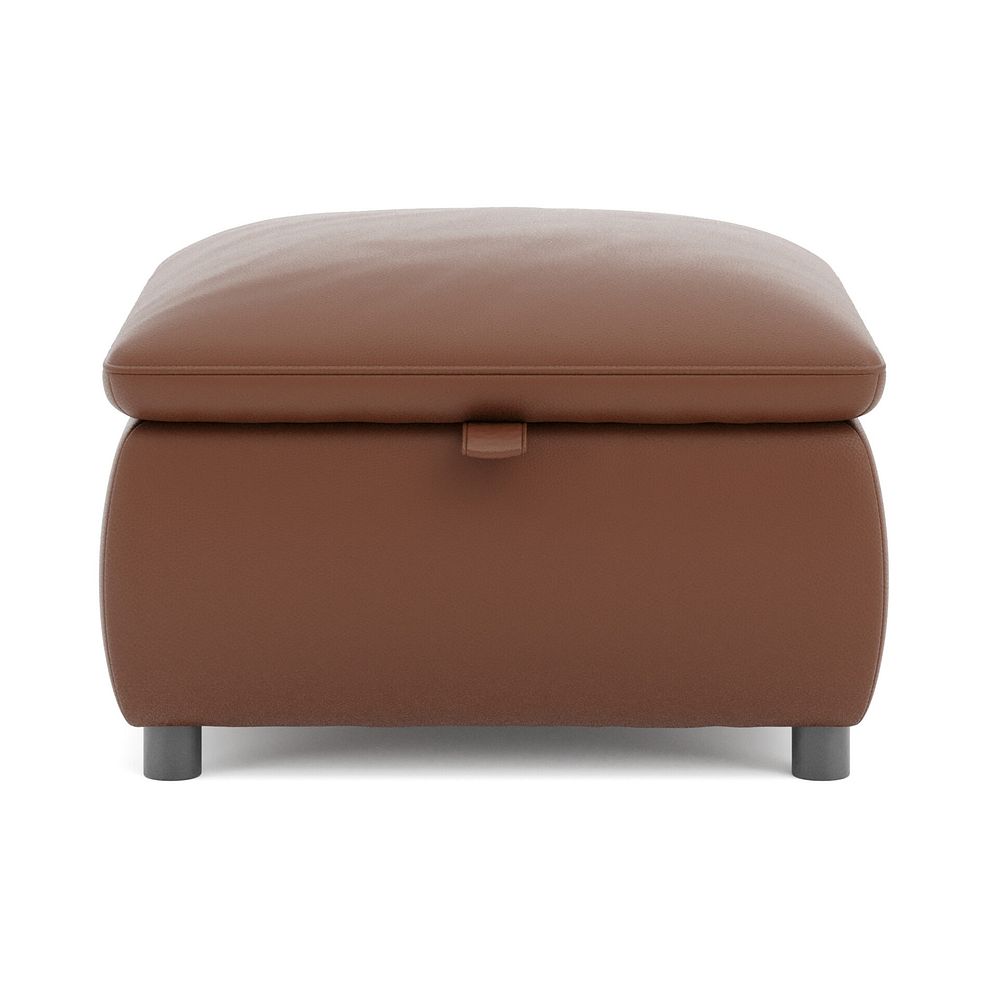 Phoenix Storage Footstool in Cognac Leather 2