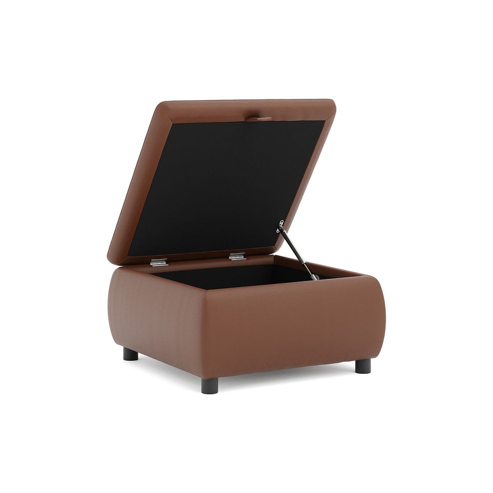Phoenix Storage Footstool in Cognac Leather 3