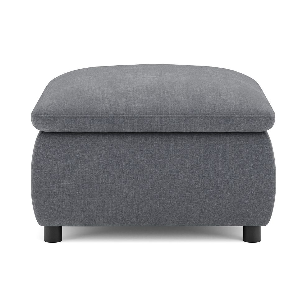 Phoenix Storage Footstool in  Manhattan Charcoal Fabric 6