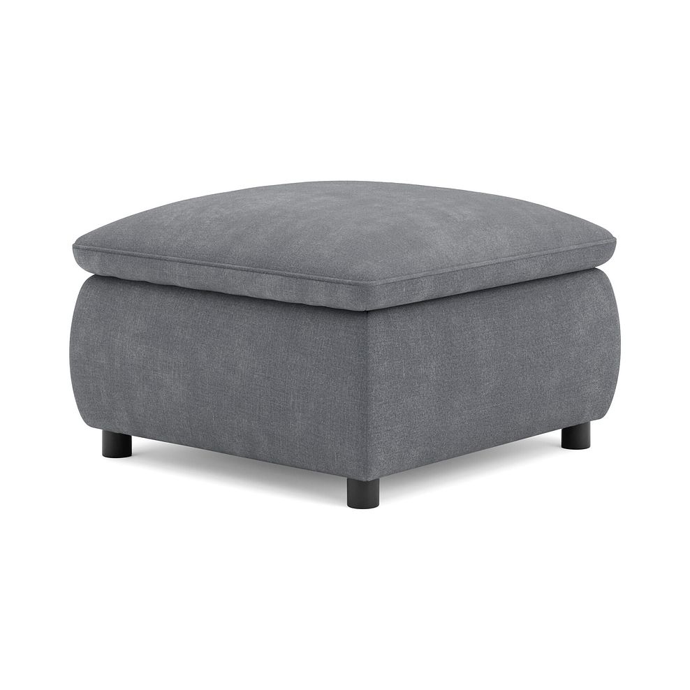 Phoenix Storage Footstool in  Manhattan Charcoal Fabric 4