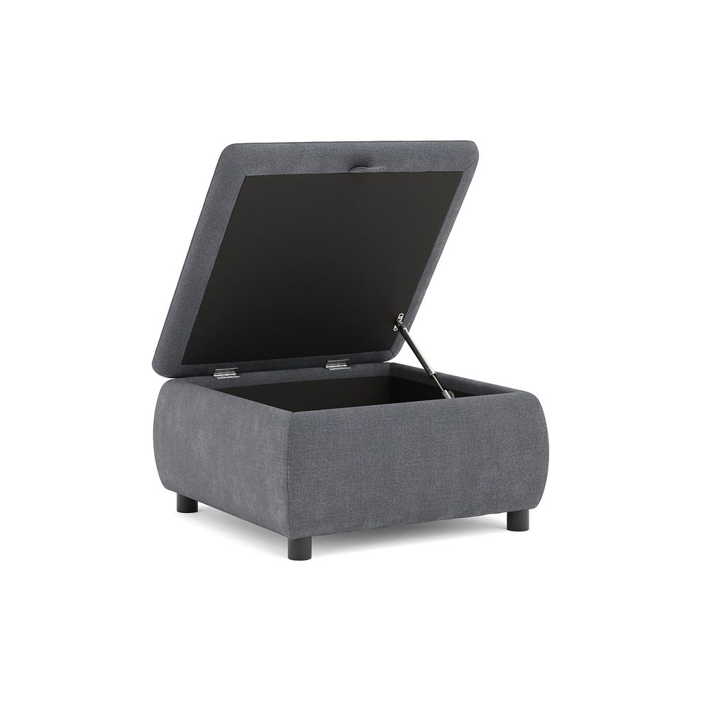 Phoenix Storage Footstool in  Manhattan Charcoal Fabric 3