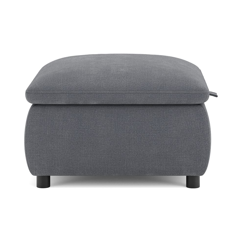 Phoenix Storage Footstool in  Manhattan Charcoal Fabric 5