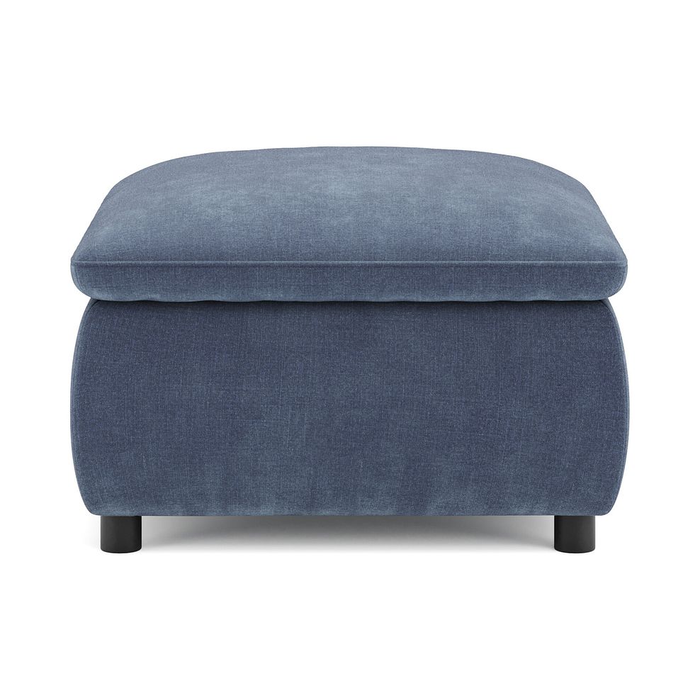 Phoenix Storage Footstool in Manhattan Navy Fabric 6