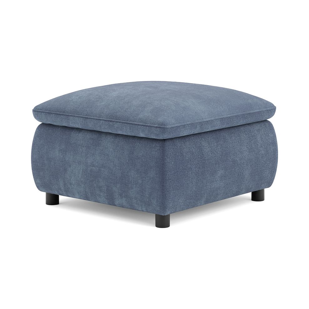Phoenix Storage Footstool in Manhattan Navy Fabric 4