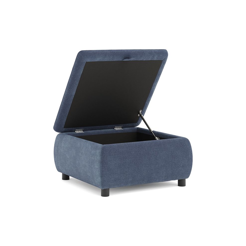Phoenix Storage Footstool in Manhattan Navy Fabric 3