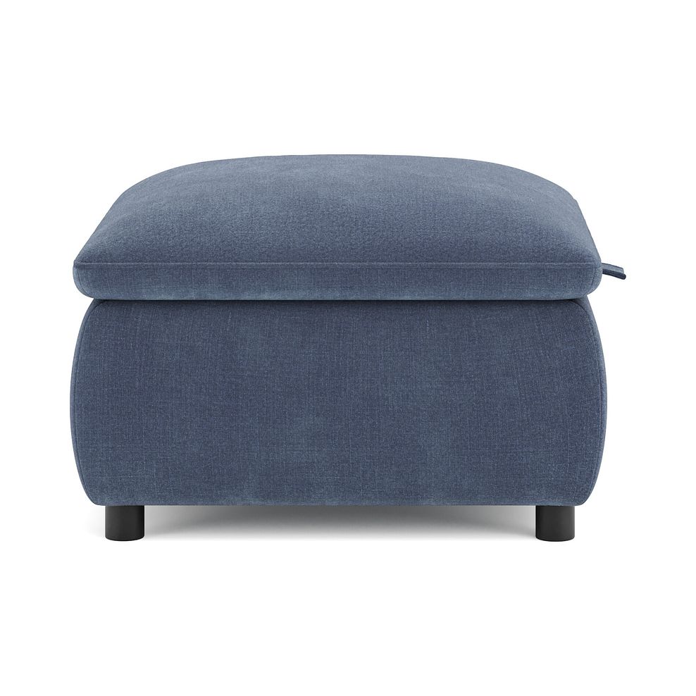 Phoenix Storage Footstool in Manhattan Navy Fabric 5