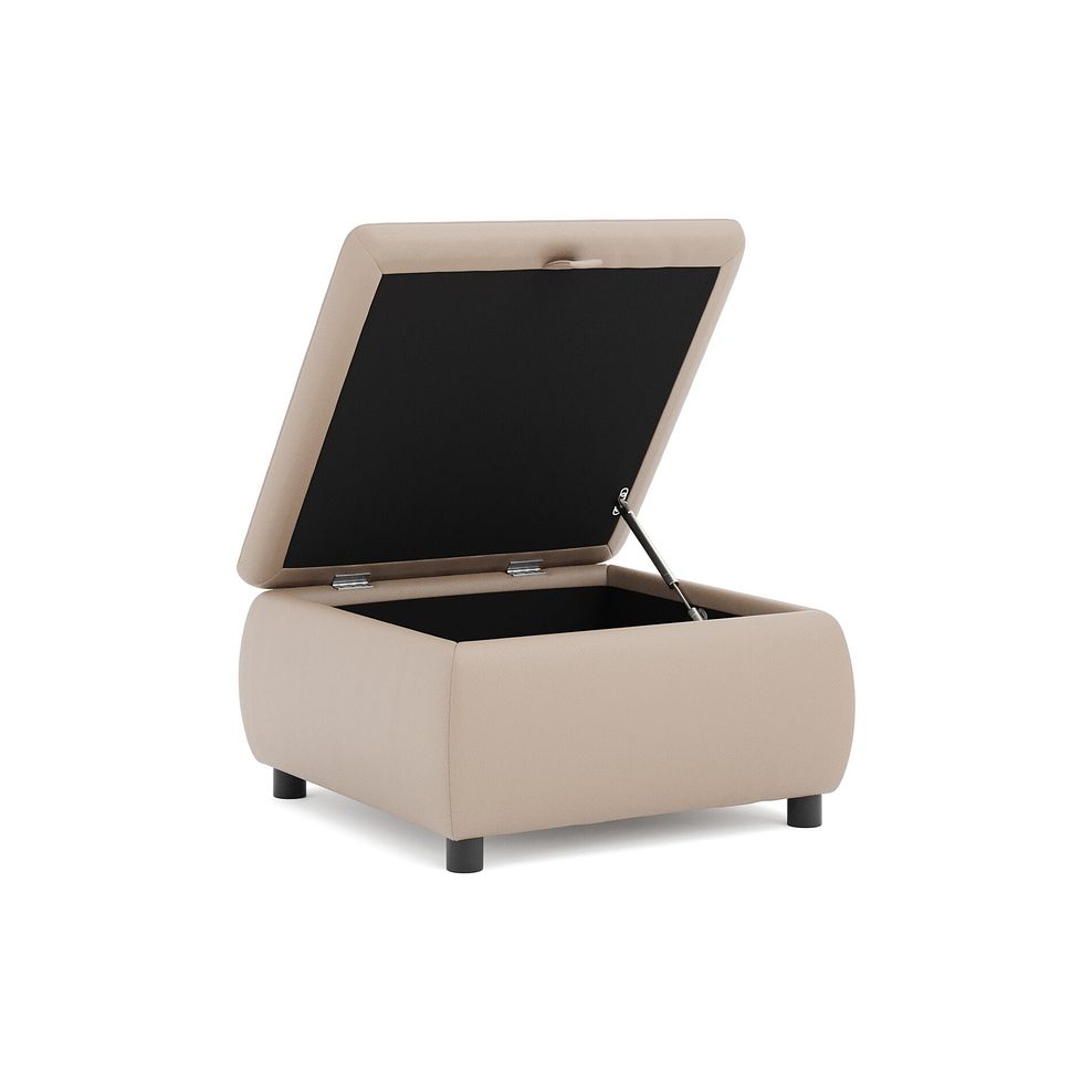 Phoenix Storage Footstool in Mushroom Leather 3