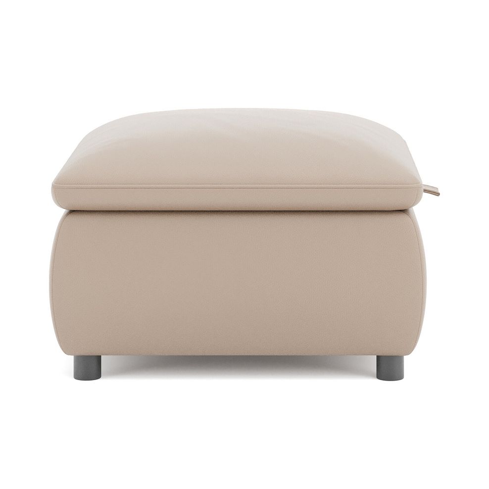 Phoenix Storage Footstool in Mushroom Leather 4