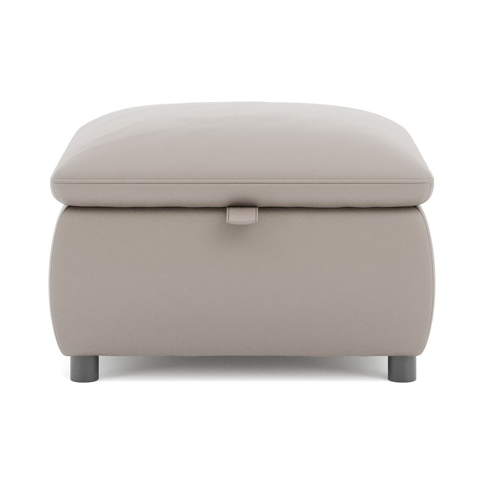 Phoenix Storage Footstool in Oyster Leather 2