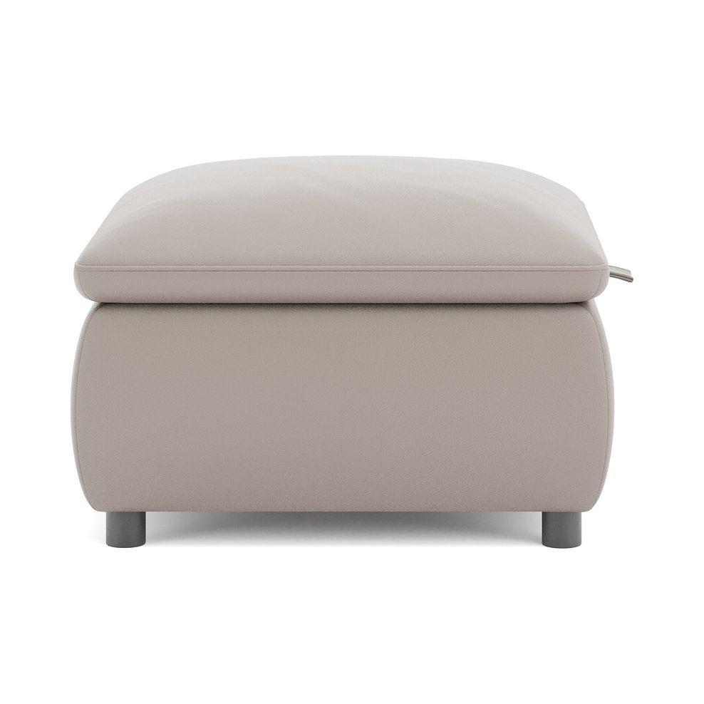 Phoenix Storage Footstool in Oyster Leather 4