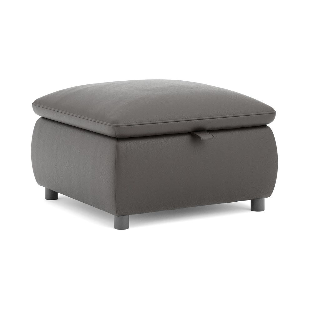 Phoenix Storage Footstool in Storm Leather 1