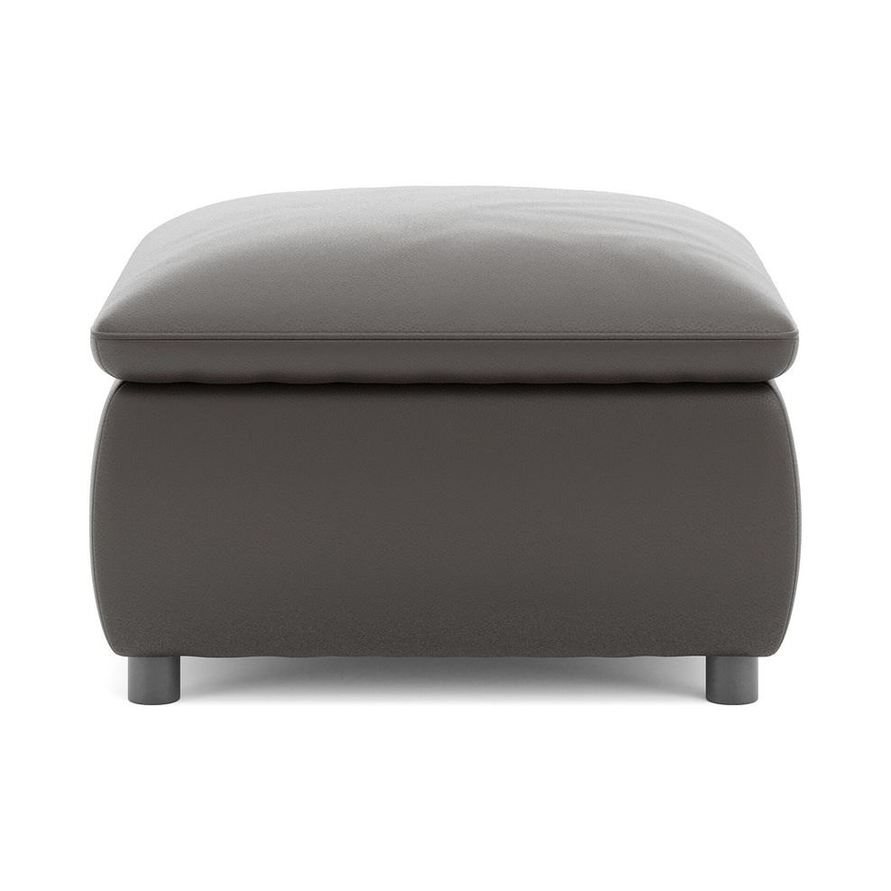 Phoenix Storage Footstool in Storm Leather 6