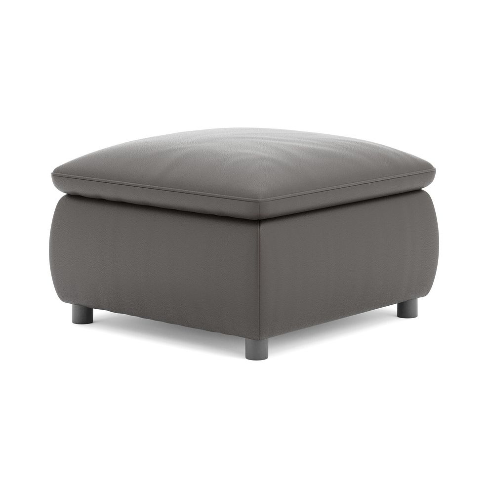 Phoenix Storage Footstool in Storm Leather 5
