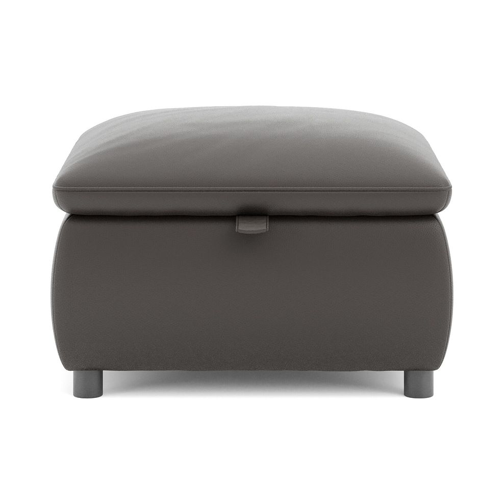 Phoenix Storage Footstool in Storm Leather 2