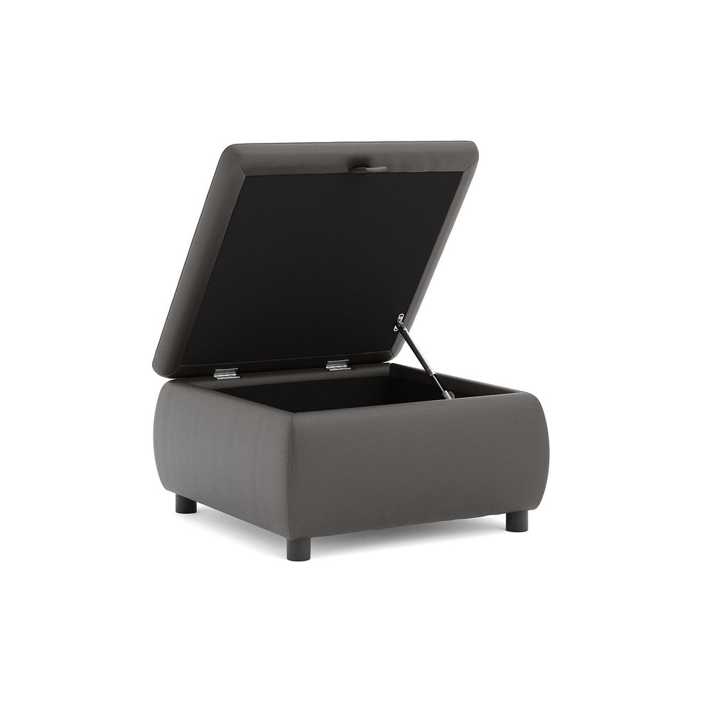 Phoenix Storage Footstool in Storm Leather 3