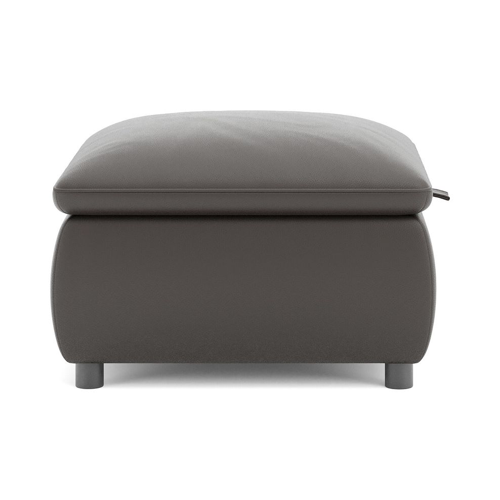 Phoenix Storage Footstool in Storm Leather 4