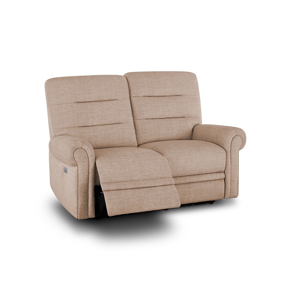 Eastbourne Recliner 2 Seater with USB - Plush Beige Fabric 3