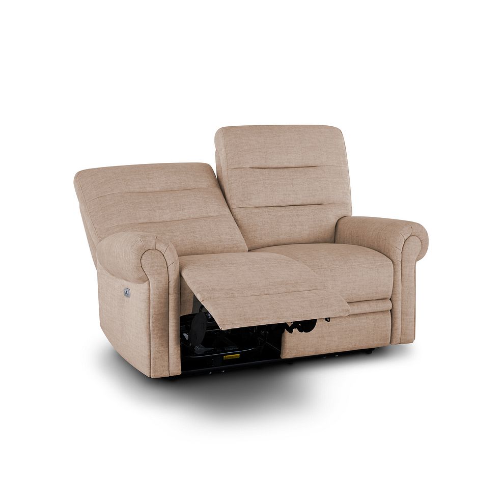 Eastbourne Recliner 2 Seater with USB - Plush Beige Fabric 4