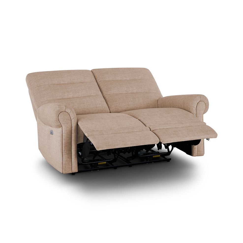 Eastbourne Recliner 2 Seater with USB - Plush Beige Fabric 5