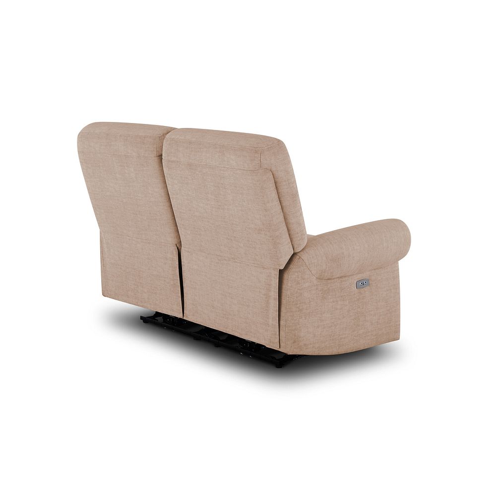 Eastbourne Recliner 2 Seater with USB - Plush Beige Fabric 6