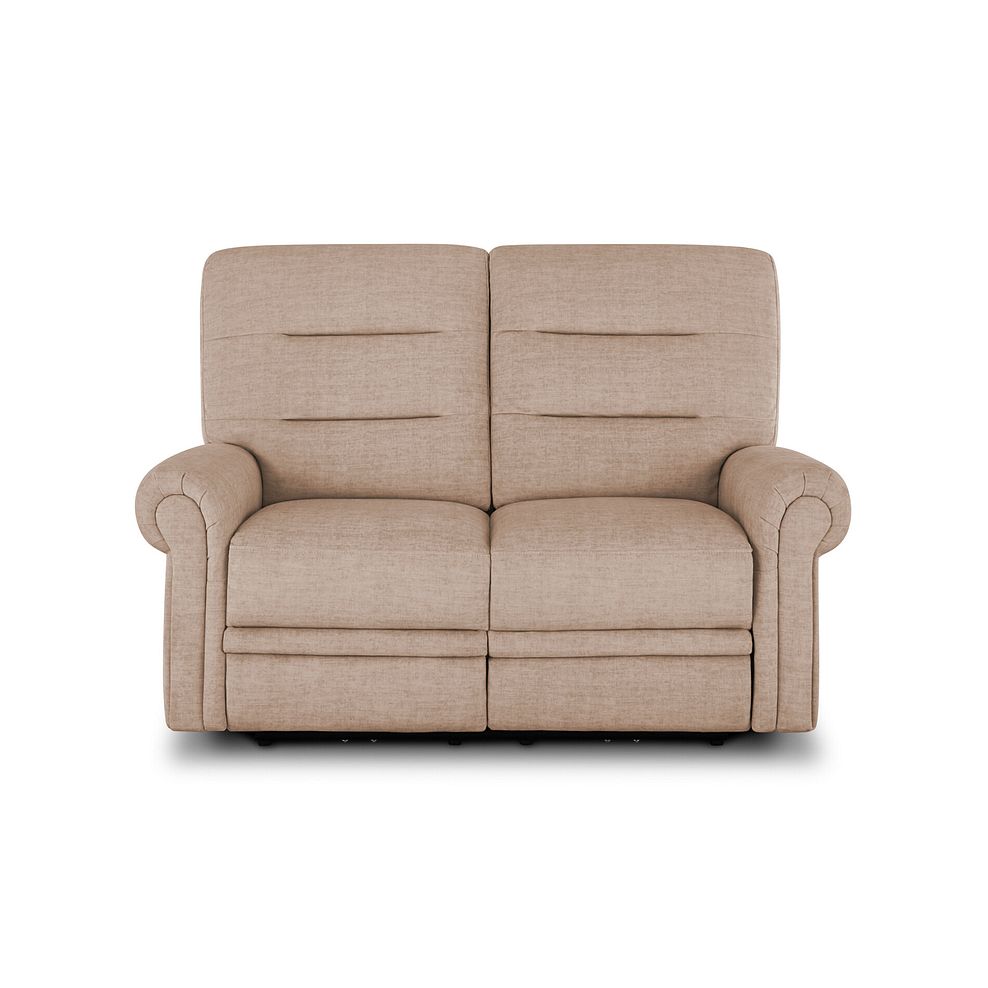 Eastbourne Recliner 2 Seater with USB - Plush Beige Fabric 2