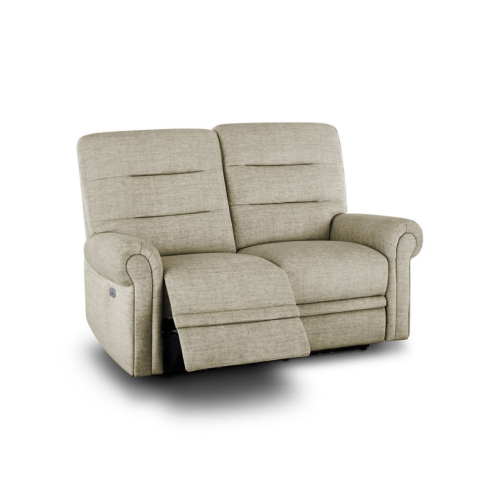Eastbourne Recliner 2 Seater with USB - Plush Beige Fabric 2