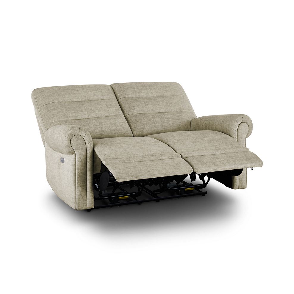Eastbourne Recliner 2 Seater with USB - Plush Beige Fabric 5