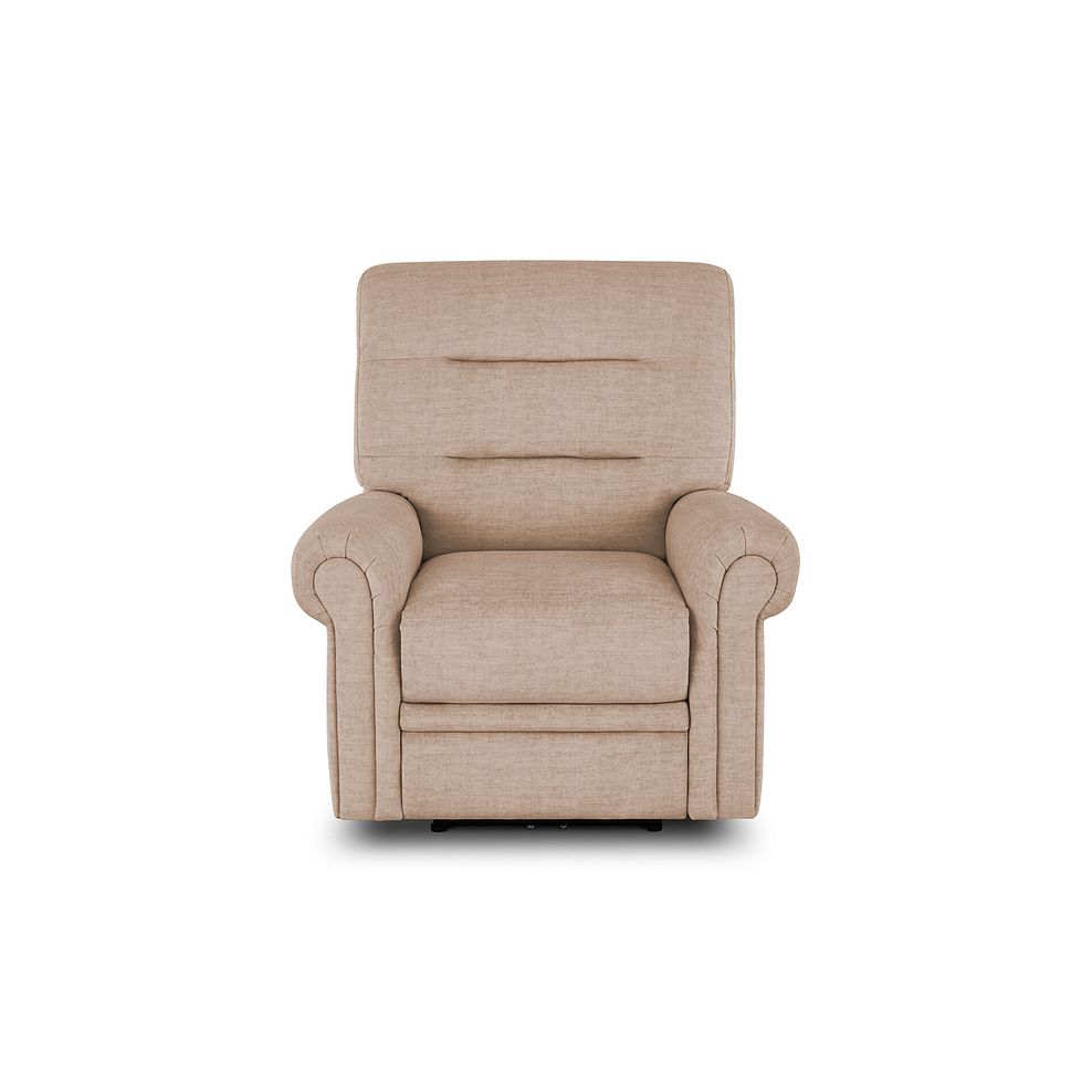 Eastbourne Recliner Armchair with USB - Plush Beige Fabric 2