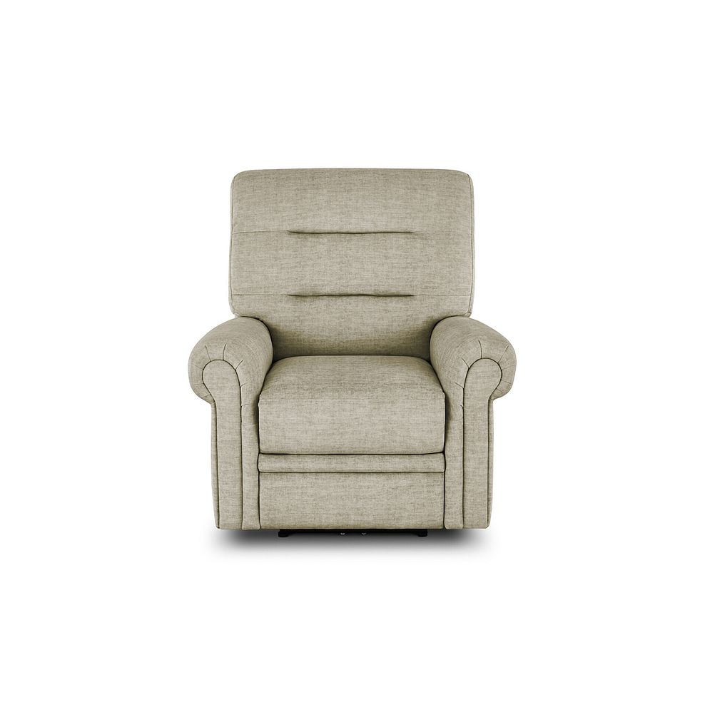 Eastbourne Recliner Armchair with USB - Plush Beige Fabric 2