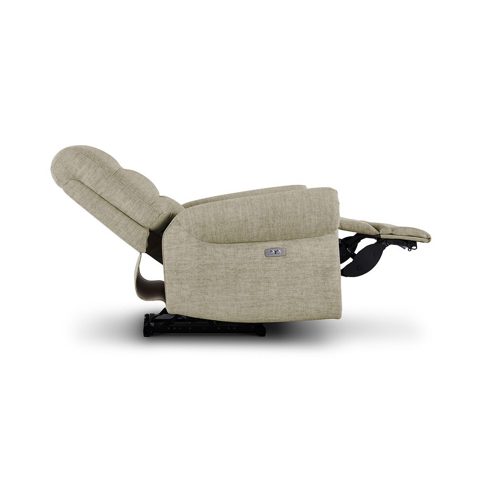 Eastbourne Recliner Armchair with USB - Plush Beige Fabric 6