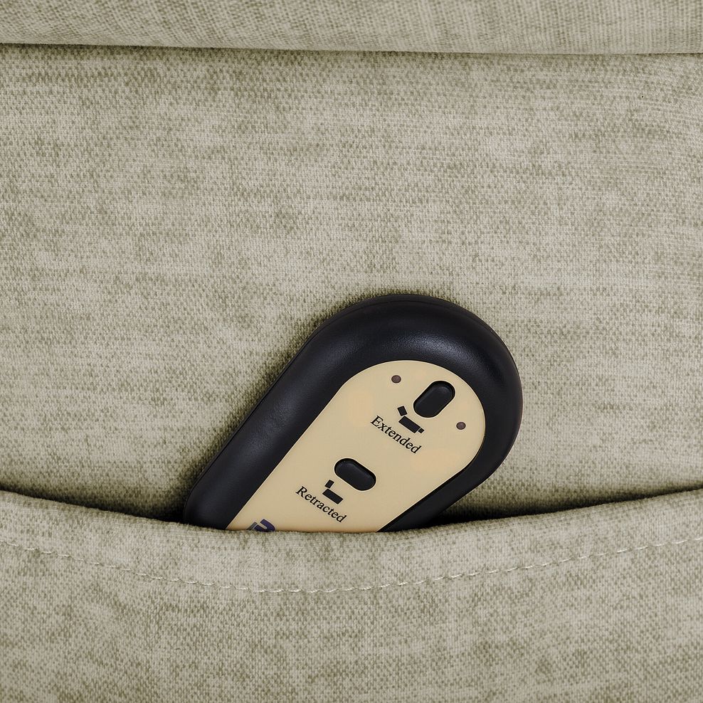 Eastbourne Recliner Armchair with USB - Plush Beige Fabric 16