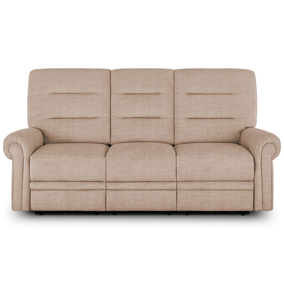 Eastbourne Recliner 3 Seater with USB - Plush Beige Fabric 2