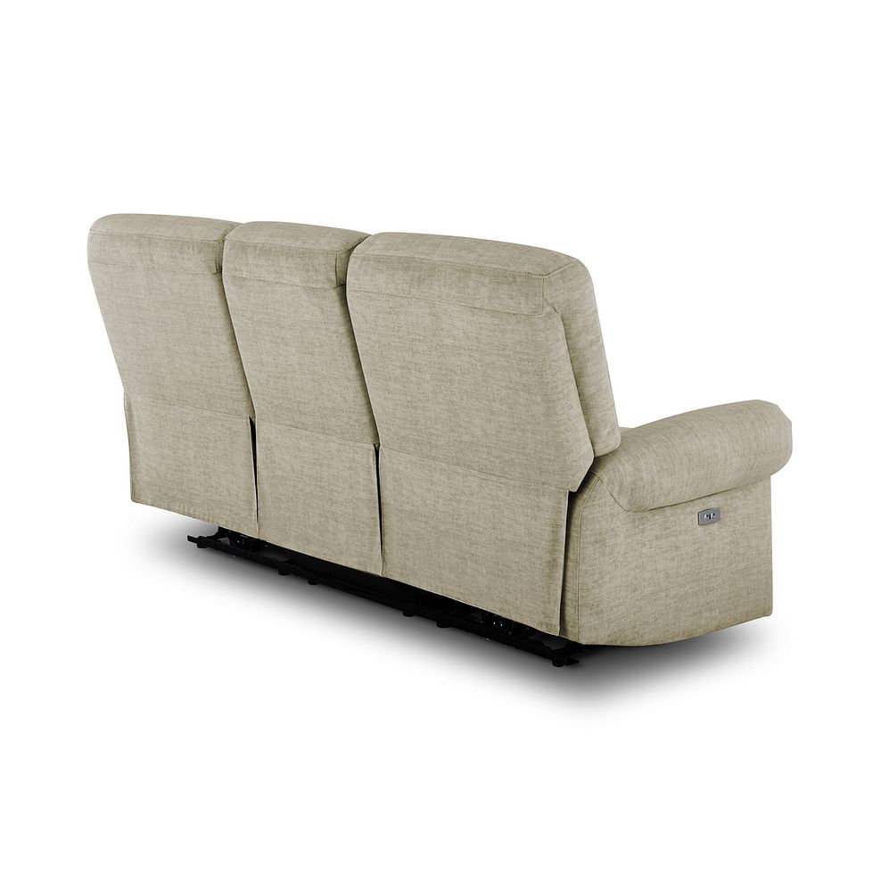 Eastbourne Recliner 3 Seater with USB - Plush Beige Fabric 8