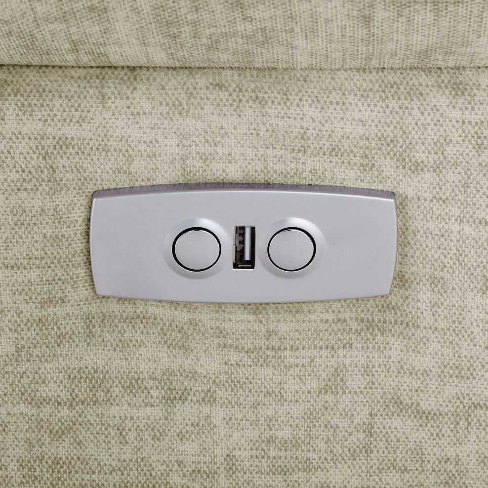 Eastbourne Recliner 3 Seater with USB - Plush Beige Fabric 9