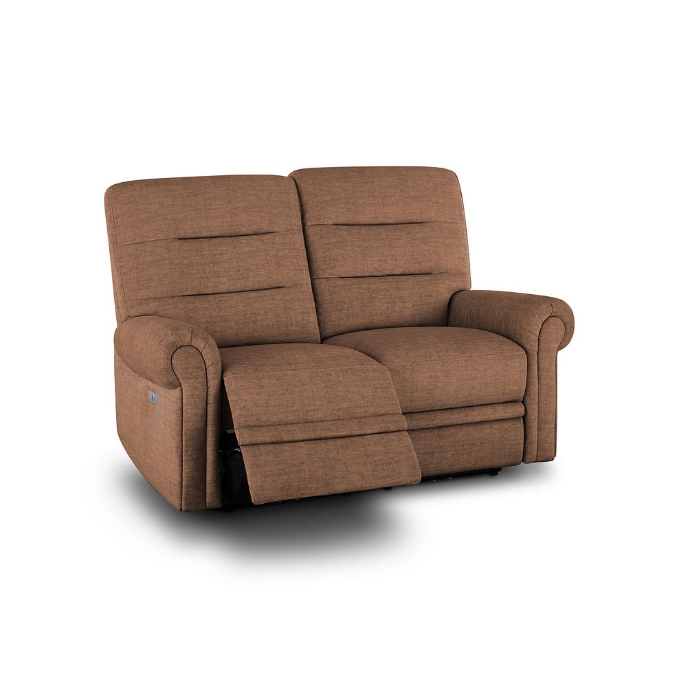Eastbourne Recliner 2 Seater with USB - Plush Brown Fabric 3