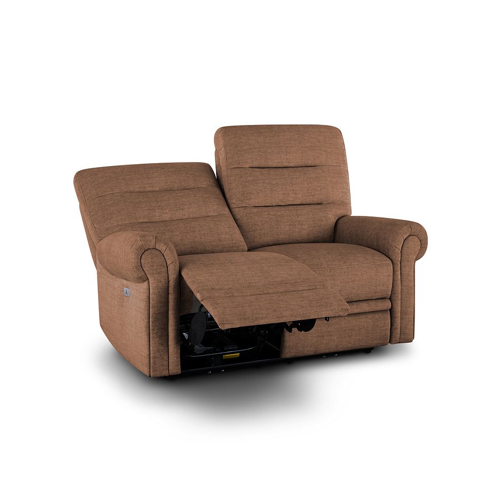 Eastbourne Recliner 2 Seater with USB - Plush Brown Fabric 4